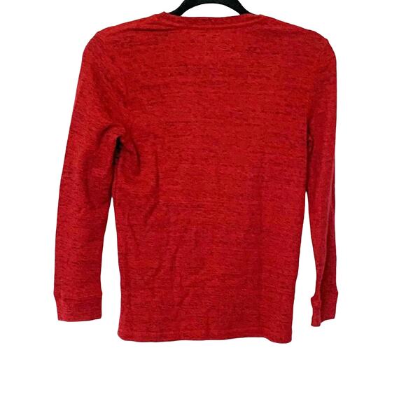 URBAN PIPELINE THERMAL PULL-ON SWEATER, BOYS, M, RED W/ BLACK TRIANGULAR DESIGN - Picture 2 of 6